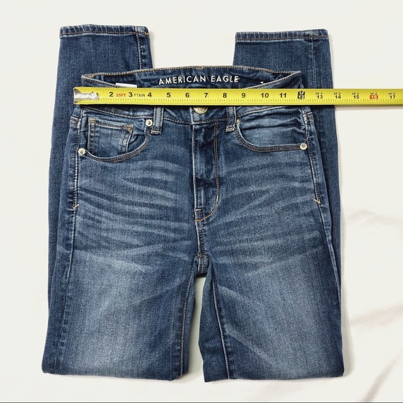 American Eagle Super Stretch Skinny Jeans Size 00 Extra Short - Picture 6 of 9